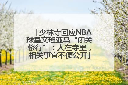 少林寺回应NBA球星文班亚马“闭关修行”：人在寺里，相关事宜不便公开